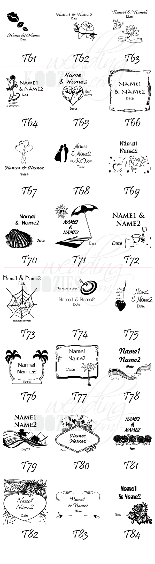 Wedding Koozie Clipart Collection IV